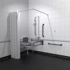 Nymas NymaPRO Doc M Shower Pack White With Exposed Valves And Dark Grey Rails -Comfort Bathroom Store 17493433 1