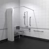 Nymas NymaPRO Doc M Shower Pack White With Exposed Valves And Polished Rails -Comfort Bathroom Store 17493436 1