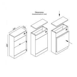 Orbit Eve Back To Wall WC Toilet Unit 500mm Wide - White Gloss -Comfort Bathroom Store 17493559 2