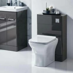 Orbit Eve Back To Wall WC Toilet Unit 500mm Wide - White Gloss -Comfort Bathroom Store 17493559 5