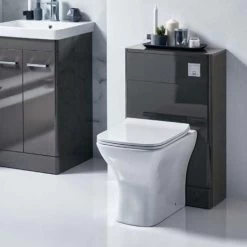 Orbit Eve Back To Wall WC Toilet Unit 500mm Wide - Pebble Grey 11 Orbit Eve Back To Wall WC Toilet Unit 500mm Wide - Pebble Grey -Comfort Bathroom Store 17493561 5