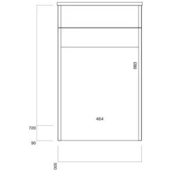 Orbit Supreme Back To Wall WC Toilet Unit 500mm Wide - Gloss White -Comfort Bathroom Store 17493597 2
