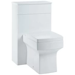 Orbit Supreme Back To Wall WC Toilet Unit 500mm Wide - Gloss White -Comfort Bathroom Store 17493597 3