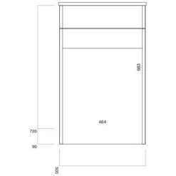 Orbit Supreme Back To Wall WC Toilet Unit 500mm Wide - Graphite Grey -Comfort Bathroom Store 17493599 2