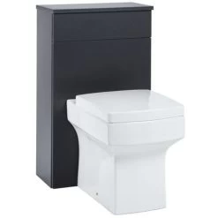 Orbit Supreme Back To Wall WC Toilet Unit 500mm Wide - Graphite Grey -Comfort Bathroom Store 17493599 3