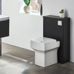 Orbit Supreme Back To Wall WC Toilet Unit 500mm Wide - Graphite Grey -Comfort Bathroom Store 17493599 4