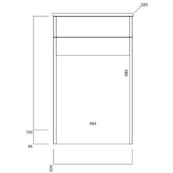 Orbit Contour Back To Wall WC Unit 500mm Wide - Gloss White -Comfort Bathroom Store 17493603 2