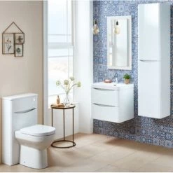 Orbit Contour Back To Wall WC Unit 500mm Wide - Gloss White -Comfort Bathroom Store 17493603 5
