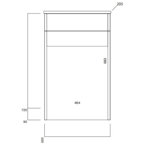 Orbit Contour Back To Wall WC Unit 500mm Wide - Indigo Blue 4 Orbit Contour Back To Wall WC Unit 500mm Wide - Indigo Blue - Image 2