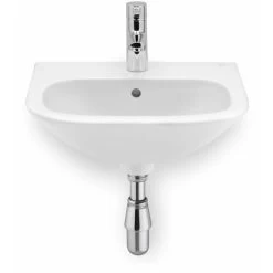 Roca Nexo Wall Hung Basin 450mm Wide 1 Tap Hole White