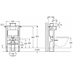 Roca Duplo Wall Hung Toilet Fixing Frame With Dual Flush Concealed Cistern -Comfort Bathroom Store 17496052 2