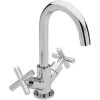 Sagittarius Avant Swivel Spout Mono Basin Mixer Tap With Pop Up Waste Dual Handle - Chrome -Comfort Bathroom Store 17496370 1