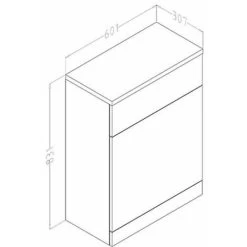 Verona Bianco Back To Wall Toilet Unit 600mm Wide - Gloss White -Comfort Bathroom Store 17503338 2