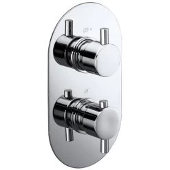 Verona Evoke Concealed Thermostatic Shower Valve Dual Handle - Chrome