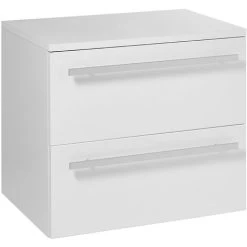 Verona 2 Drawer Wall Hung Vanity Unit 600mm Wide - White 7 Verona 2 Drawer Wall Hung Vanity Unit 600mm Wide - White -Comfort Bathroom Store 17507253 3