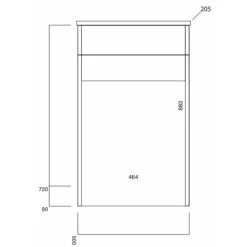 Orbit Contour Back To Wall WC Unit 500mm Wide - Driftwood -Comfort Bathroom Store 17686913 2