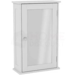 Priano 1 Door Bathroom Cabinet Mirrored Wall Mounted Cabinet, White