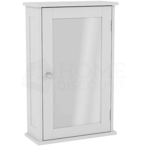 Priano 1 Door Bathroom Cabinet Mirrored Wall Mounted Cabinet, White 3 Priano 1 Door Bathroom Cabinet Mirrored Wall Mounted Cabinet, White