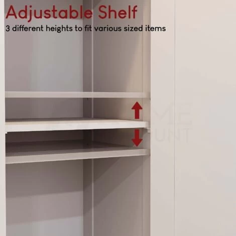 Priano 2 Door Tallboy Freestanding Bathroom Cabinet Cupboard, White 6 Priano 2 Door Tallboy Freestanding Bathroom Cabinet Cupboard, White - Image 4