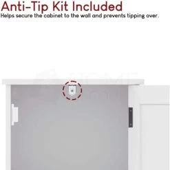 Priano 2 Door Tallboy Freestanding Bathroom Cabinet Cupboard, White 11 Priano 2 Door Tallboy Freestanding Bathroom Cabinet Cupboard, White -Comfort Bathroom Store 17766992 5