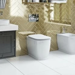 The Bath Co. Beaumont Back To Wall Toilet With Soft Close Seat -Comfort Bathroom Store 17786048 4