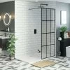 Mode 8mm Black Framed Panel With Stone Shower Tray 1200 X 800 -Comfort Bathroom Store 17786288 1