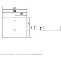 Orchard Derwent Square 1 Tap Hole Countertop Basin 330mm -Comfort Bathroom Store 17787027 3