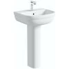 Orchard Elsdon 1 Tap Hole Full Pedestal Basin 500mm 1 Orchard Elsdon 1 Tap Hole Full Pedestal Basin 500mm -Comfort Bathroom Store 17787204 1