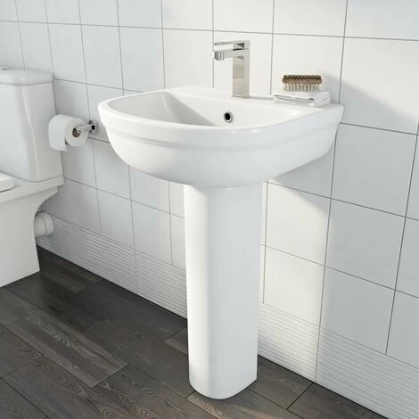 Orchard Elsdon 1 Tap Hole Full Pedestal Basin 500mm 4 Orchard Elsdon 1 Tap Hole Full Pedestal Basin 500mm - Image 2