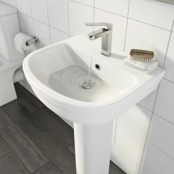 Orchard Elsdon 1 Tap Hole Full Pedestal Basin 500mm 10 Orchard Elsdon 1 Tap Hole Full Pedestal Basin 500mm -Comfort Bathroom Store 17787204 4