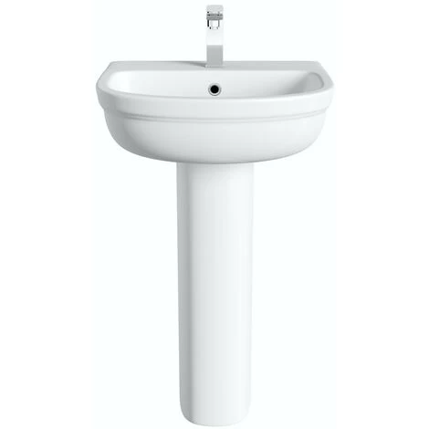 Orchard Elsdon 1 Tap Hole Full Pedestal Basin 500mm 7 Orchard Elsdon 1 Tap Hole Full Pedestal Basin 500mm - Image 5