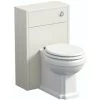 Orchard Dulwich Stone Ivory Slimline Back To Wall Unit And Traditional Toilet With White Wooden Seat -Comfort Bathroom Store 17787534 1