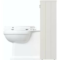 Orchard Dulwich Stone Ivory Slimline Back To Wall Unit And Traditional Toilet With White Wooden Seat -Comfort Bathroom Store 17787534 4