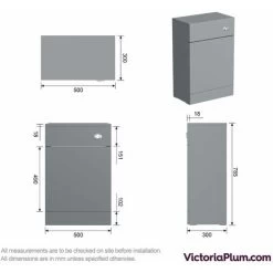 Orchard Elsdon Stone Grey Slimline Back To Wall Toilet Unit 500mm 9 Orchard Elsdon Stone Grey Slimline Back To Wall Toilet Unit 500mm -Comfort Bathroom Store 17787755 3