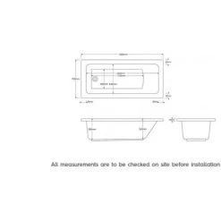Orchard Square Edge Single Ended Straight Bath 1600 X 700 -Comfort Bathroom Store 17788616 3