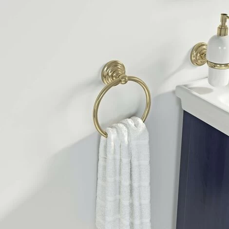 Accents 1805 Antique Gold Towel Ring 4 Accents 1805 Antique Gold Towel Ring - Image 2