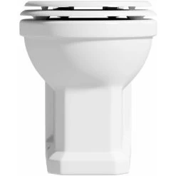 The Bath Co. Camberley Back To Wall Toilet With White Wooden Seat -Comfort Bathroom Store 17791543 4