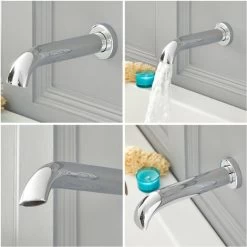 Milano Elizabeth - Traditional Wall Mounted Bath Filler Spout - Chrome -Comfort Bathroom Store 17887386 3