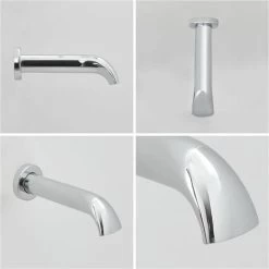 Milano Elizabeth - Traditional Wall Mounted Bath Filler Spout - Chrome -Comfort Bathroom Store 17887386 4