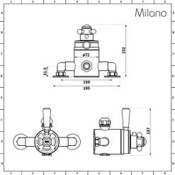 Milano Elizabeth - Traditional Dual Exposed Thermostatic Mixer Shower Valve - Chrome & White -Comfort Bathroom Store 17887388 3