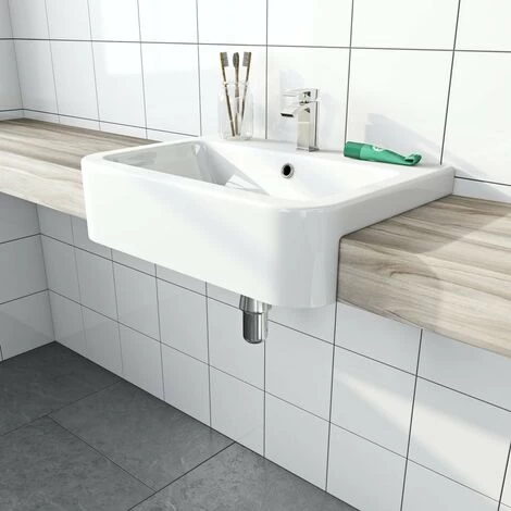 Orchard Dulwich 1 Tap Hole Semi Recessed Countertop Basin 565mm 4 Orchard Dulwich 1 Tap Hole Semi Recessed Countertop Basin 565mm - Image 2