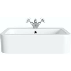 Orchard Dulwich 1 Tap Hole Semi Recessed Countertop Basin 565mm 10 Orchard Dulwich 1 Tap Hole Semi Recessed Countertop Basin 565mm -Comfort Bathroom Store 17944659 4
