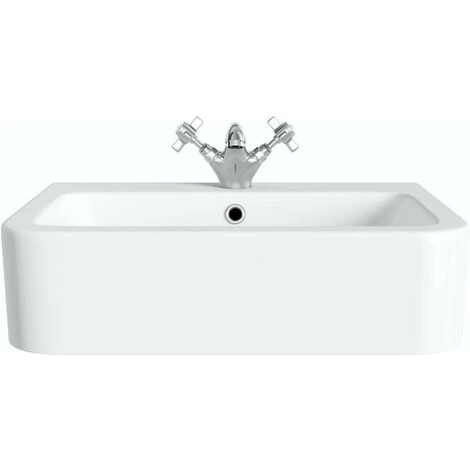 Orchard Dulwich 1 Tap Hole Semi Recessed Countertop Basin 565mm 6 Orchard Dulwich 1 Tap Hole Semi Recessed Countertop Basin 565mm - Image 4