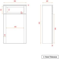Back To Wall Toilet Concealed Cistern Unit Bathroom Furniture 502mm Matte Grey -Comfort Bathroom Store 18016032 3