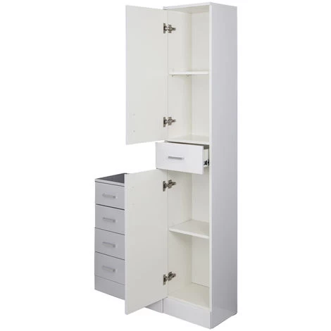 1900mm Gloss White Bathroom Furniture Tall Modern Cabinet Storage Unit 7 1900mm Gloss White Bathroom Furniture Tall Modern Cabinet Storage Unit - Image 5