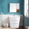 Floor Standing Drawer Vanity Unit Basin Bathroom Storage Furniture 800mm Gloss White -Comfort Bathroom Store 18016855 1