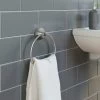 Bathroom WC Towel Ring Holder Chrome Round Wall Mounted Stylish Modern -Comfort Bathroom Store 18024725 1