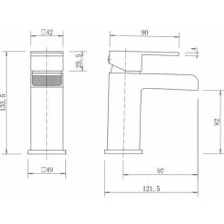 Waterfall Basin Sink Mono Mixer Tap Bathroom Slotted Waste Chrome Single Lever -Comfort Bathroom Store 18024733 5