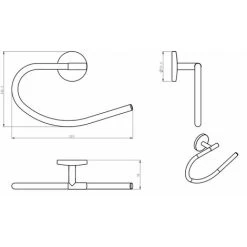 Bathroom Towel Ring Chrome Round Wall Mounted Stylish Traditional 9 Bathroom Towel Ring Chrome Round Wall Mounted Stylish Traditional -Comfort Bathroom Store 18024766 4