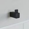 Bathroom WC Towel Robe Hook Holder Black Square Wall Mounted Stylish Modern 1 Bathroom WC Towel Robe Hook Holder Black Square Wall Mounted Stylish Modern -Comfort Bathroom Store 18080985 1